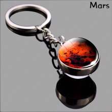 1 Peça/Conjunto de 9 Peças Chaveiro de Bola de Vidro de Dois Lados com Tema do Sistema Solar, Presentes com Tema de Planeta (Terra/Saturno/Marte/Mercúrio/Júpiter), Adequado para Pequenos Presentes Criativos de Festival, Acessórios de Carro, Encantos de Bolsa, Mochilas Escolares, Gótico Fofo Y2k