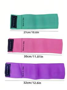 1 套轻质腿部和臀部阻力带 - 可堆叠，涤纶带手柄，适合家庭瑜伽、运动和健身锻炼 - 彩色 - 查看 4