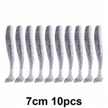 QXO 10pcs/Lot 13cm 10cm 7cm Soft Worm Lures Silicone Swimbait Bait Sea Fish Pva Wobblers Goods For Fishing Artificial Tackle