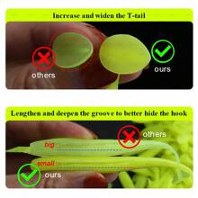QXO 10pcs/Lot 13cm 10cm 7cm Soft Worm Lures Silicone Swimbait Bait Sea Fish Pva Wobblers Goods For Fishing Artificial Tackle