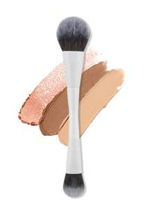 1 Piece Dual-Ended Makeup Brush Set: Angled Foundation Brush, Round Foundation Brush, Contour Brush, Flat Foundation Brush