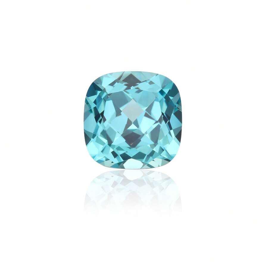 100% Paraíba Sapphire Loose Cushion Cut Gemstone For Charms Advanced Jewelry Making Materials DIY - Paraibas - View 1