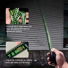 Cinta Metrica Flexometro Regla Retractil Fluorescente 10m - Negro - Ver 6