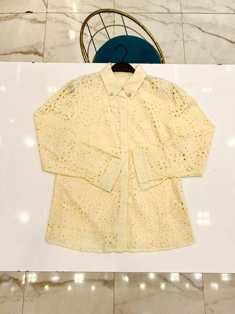 Leze Shirt With Collar Detail/E066 - Beige - View 1