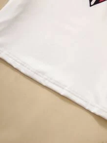 2pcs/Set Cartoon Print Girls Children Pajamas - White - View 6