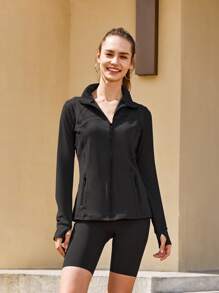 Yoga Pants, Nude Yoga Suit, Jacket, Five-Point Pants, Peach Buttocks, Fitness Slim And Slim - Black - View 2