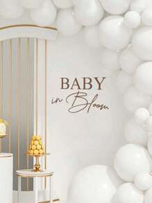 约 5.9 英尺（1.8 米）- 金属背景支架带白色拱形盖，氨纶，婴儿送礼会贴花标志 - 性别揭示女孩或男孩婴儿送礼会贴花标志，婴儿送礼会怀孕墙面装饰 - 彩色 - 查看 6