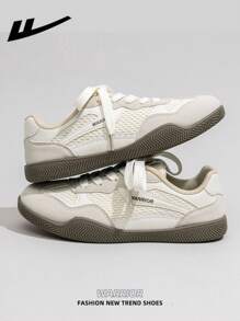 WARRIOR 女士系带设计运动鞋，户外低帮休闲鞋，夏季透气滑板鞋，轻便，舒适，时尚帆布运动鞋，街头风格