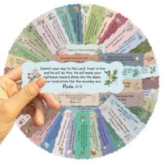 50pcs Bible Theme DIY Creative Stickers Bottle Skateboard Laptop Guitar Desktop Cup Travel Motorcycle Car DIY Gift Decoration,School Supplies,Back To School