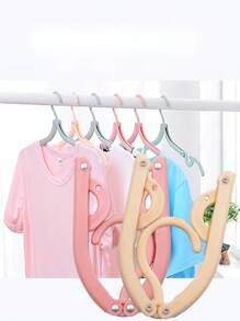 10pcs/5pcs/1pc Random Color Foldable Hanger, Multi-Functional Foldable Drying Rack, Portable Clothes Drying Rack, Non-Slip Foldable, Suitable For Home, Travel, Outdoor, Business Trip, Clothes Storage, Drying, Holiday Gift, Laundry Supplies, Clothes Rack