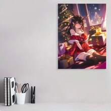 Framed Anime Girl, High-Definition Decor For Room Aesthetics, Suitable For Canvas Prints In The Living Room, Bedroom, Bathroom, Kitchen, Office, Or Cafe, Measuring