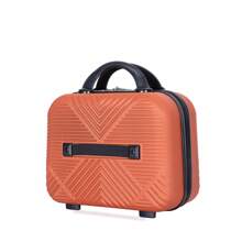 4-Piece ABS Lightweight Suitcase, 14 Inch Makeup Box, Aircraft Wheels (14/20/24/28) DARK ORANGE