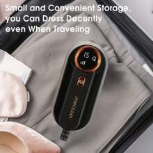 PANCERKA 1st 1050W handhållet plaggångstrykjärn - 2-i-1 strykning och ångning, stor sula, rynkborttagare för tyg, LED-skärm, 3 ångnivåer, resevänlig design (EU-kontakt) - EU E typkontakt (220-240V) - Visa 5