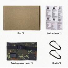 DAINUO Panel solar portátil para carga, cargador solar USB resistente al agua para viajes y camping, compatible con teléfonos móviles, baterías externas, linternas, ventiladores - sin batería