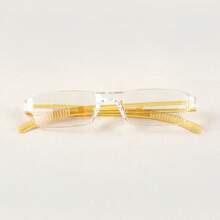 超轻一体式老花镜，透明镜片，防眼疲劳，男女通用设计 - 白色 - 查看 29