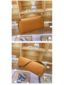 Sweden's Niche TOTEME With 2025 Spring And Summer New Fashion Light Luxury Shoulder Bag Soft Leather Commuter Woman Bag - màu nâu - Xem 5