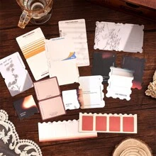 100pcs Vintage Film Strip Cards, Notes And Stickers Set, Suitable For Scrapbooking, Film Frames, Journals, Back To School Scrapbooks, Decorative Bullet Journals, Planners, DIY Crafts - Multicolor - View 9