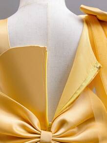 Young Girl Princess Dress With Train, Children Party Formal Gown