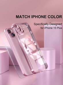 Kompatibel dengan iPhone 13, [Tidak Akan Menguning] [Perlindungan Jatuh Tingkat Militer] Perlindungan Lensa Kamera Penuh, Casing Ponsel Transparan Lembut Berlapis Elektrolit, Cocok untuk Wanita dan Anak Perempuan, Warna Pink, Hadiah Ulang Tahun, Hadiah untuk Keluarga dan Teman, Pelindung Layar, Aksesori Ponsel, Tahan Air, Tahan Guncangan, Anti Jatuh, Tahan Gores, Perlindungan Sidik Jari Penuh - Berwarna merah muda - View 2
