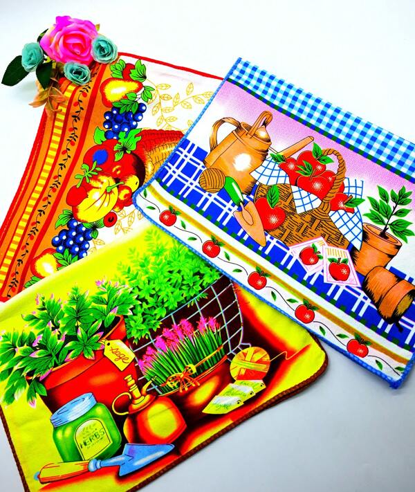 10 Piezas de Toallas Para Manos - Toalla de Cocina - Microfibra - Suaves al Tacto - Varios Diseños