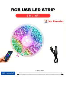 Artículo de decoración del hogar Luz de cadena LED de 10 m / 33 pies con control de aplicación inteligente, para el Día de la Madre, Eid al-Adha, alimentado por USB 5V, tira de luz flexible de LED RGB que cambia de color con sincronización de música, utilizado para iluminación trasera de TV