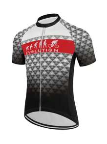 Anti Slip Zipper Design Cycling Top, Sweat Absorbing And Quick Drying Clothing, Suitable For Mountain Bikes And Road Bikes - White - View 3