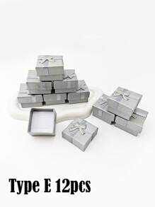 12/6/10/12/24/48pcs 4X4cm/1.57X1.57inch Valentine's Day Elegant Jewelry Gift Box With Compartments For Necklaces Small Pocket Gifts Earrings And Rings Birthdays Anniversaries Mother's Day Gift Box Jewelry Small Business Supplies Jewelry Packaging Box Perfect For Gifting And Storage - Multicolor - View 33