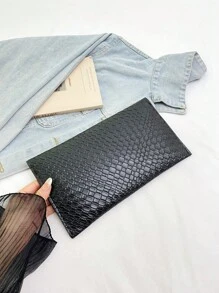 简约休闲网格图案 2025 新款时尚韩版女士信封长款手拿包 - 彩色 - 查看 6