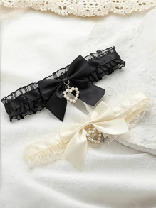 1 chiếc vòng cổ choker hình trái tim đính ngọc trai cho bé gái - Một cỡ - Xem 2