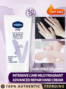 Vaseline Intensive Care Healthy Hands + Stronger Nails Hand Cream 50ml With Petroleum Jelly And Keratin Infused Formula Prevents Nails From Chipping Or Breaking. With Such Nourishing Ingredients, It Is Perfect For Maintaining Smooth, Soft, Healthy Looking And Feeling Hands And Nails. - Mild Fragrant 50ml - 查看 1