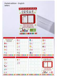 Kids Handwriting Practice Exercise Books, Early Education Tracing Writing Workbooks, Erasable, English, Cross-Border Wholesale Source