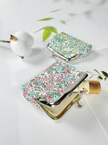 Ditsy Floral Mini Coin Purse With Snap Button For Women Wallet Mini Wallet Purse Wallet Coin Wallet Wallet Wallet - View 3