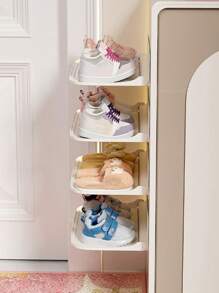 1 套壁挂式婴儿鞋架、入口鞋柜、用于鞋子存储和家居装饰的储物架、幼儿园婴儿礼物 - 彩色 - 查看 4