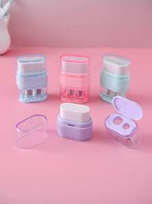 2-In-1 Multifunctional Eraser Sharpener, Children's Erasers, Bulk Erasers, Creative Erasers - Clean Wipe, Compact & Convenient, Easy To Clean, Flexible - Morandi Color Portable Single/Double Hole Pencil Sharpener, Student Novelty Gift, School Supplies, Back To School Gift, Holiday Gift, Office Supplies, Suitable For Pencils, Wiping, Office, Writing, Drawing, Reading - Multicolor - View 2