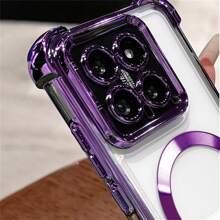 Hadaasi 1 件紫色磁性电镀 TPU 气囊透明硅胶软边简约奢华磁性兼容无线充电防摔全覆盖女士/男士保护壳带防尘孔，加厚边缘，兼容 Apple 17 Pro/17 Pro Max/17 Air/17/16 Pro/16 Pro Max/16 Plus/16/15 Pro/15 Pro Max/15 Plus/15/14 Pro/14 Pro Max/14 Plus/14/13 Pro/13 Pro Max/13/12 Pro/12 Pro Max/12/11 Pro Max/11/11 Pro 和 Galaxy S24 Ultra/S24 Plus/S24/S23 Ultra/S23 Plus/S23 和 Redmi - 紫色 - 查看 8