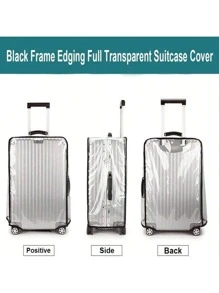 Transparent Luggage Cover, Wide Hook And Loop Thickened Wear-Resistant Waterproof Travel Luggage Dust Cover - PVC Luggage Transparent Cover - Waterproof Plastic Protective Sleeve For Luggage And Bags Travel Accessory, Suitable For 18 Inches To 30 Inches, Transparent PVC Luggage Case Cover, Essential Travel Accessory For Vacation Trips Bag For School School Accessories School Stuff