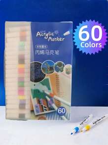 80 pièces/60 pièces/48 pièces/36 pièces/24 pièces/12 pièces Stylos marqueurs acryliques, stylos de graffiti pour l'artisanat, set de marqueurs aquarelle colorés, crayons de couleur opaques et imperméables à grande capacité. Excellent cadeau pour les étudiants, parfait pour offrir, cadeau d'Halloween, de Noël, pour la fête des mères, pour la rentrée scolaire, fournitures scolaires