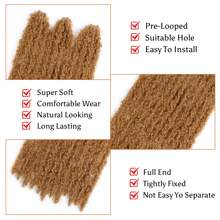 FULCRUM 12-36 Inch Butterfly Locs Crochet Hair Thick Synthetic Meche Dreadlocks Faux Locks Crochet Braiding Hair Extensions For Women - Gold - View 3