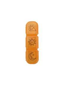Solid Color New Model, Morning, Middle, And Evening Three Time Three Compartment Medicine Box, Multi-Color Optional, Portable Packaging Separated Medicine Box