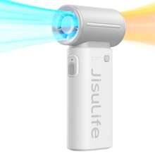 JISULIFE Life9 便携式手持风扇，涡轮高速风力，3600mAh 可充电电池，续航长达 12 小时，迷你口袋风扇，适合旅行、音乐会、邮轮、化妆等场合。 - 彩色 - 查看 10
