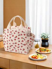 1pc Corduroy Insulated Lunch Bag For Women Men, Waterproof Lunch Cooler Bag, Reusable High Capacity Lunch Tote Bags, For Work Picnic Or Travel Back To School Lunch Kit Classroom Bento Kitchen Insulated Lunch Bag Woman Lunch Box Bag Ladies School Supplies Stuff Accessories, Gifts For Mothers & Friends Bag For School School Accessories School Stuff