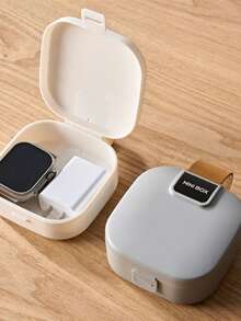 1/3 piezas Estuche de almacenamiento para auriculares, cable de datos, unidad USB, cargador, protector USB, tarjeta SD, bolsa de almacenamiento de viaje, cable de alimentación, de plástico