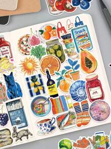 50pcs Vintage Mediterranean Style Art Stickers For Laptop Luggage Skateboard Guitar Decoration,School Supplies,Back To School