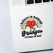 5pcs I Believe In Holding Grudges I'll Heal In Humorous Sticker - Humorous Office Decor To Lighten Your Workspace | Funny Desk Decal For Employees, Managers, And Colleagues | Perfect Cubicle Decor, Gag Gift For Work, Or Motivational Reminder | Waterproof And Durable Vinyl For Any Surface ﻿ - Multicolor - View 5