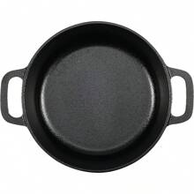 Basics - Horno holandés de hierro fundido presazonado con doble asa, 2 cuartos - Ser - Ver 5