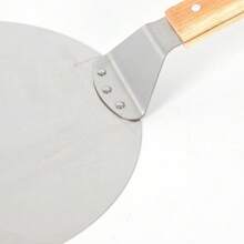 HaroldDol Pizzaschaufel Pizzaschieber Pizzaheber Edelstahl Holzgriff Brotbackschieber - Silber - Übersicht 10