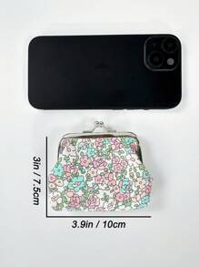 Ditsy Floral Mini Coin Purse With Snap Button For Women Wallet Mini Wallet Purse Wallet Coin Wallet Wallet Wallet - View 11