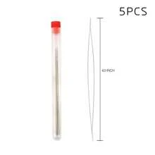 QIAO 5PCS 5-13cm Big Eye String Beads Tool Stainless Steel Needles For Jewelry Making Supplies Accessories With Storage Tube Needles - Multicolor - View 11