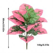 1pc New Elegant Artificial Yin Yang Taro, Suitable For High-End Indoor/Outdoor Decor, Perfect For Year-Round Office, Wedding, Yard, Photography, Garden, Photography And Seasonal Celebration Artistic Decoration, Tropical Green Plant Decor For All Seasons