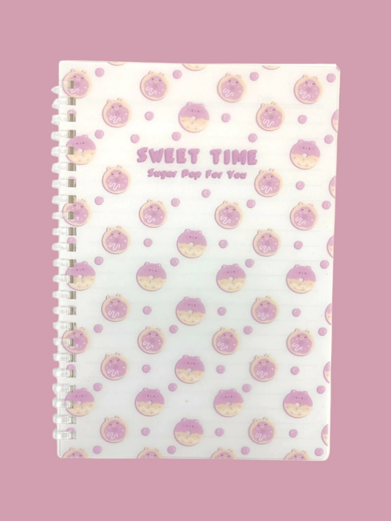 School Happy Spiral Notebook - Your Study Companion - Allmini - 藕粉色 - 查看 1